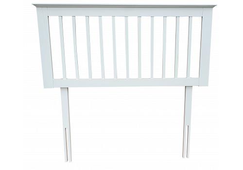 4ft Small double Pentre white finish wood headboard 1